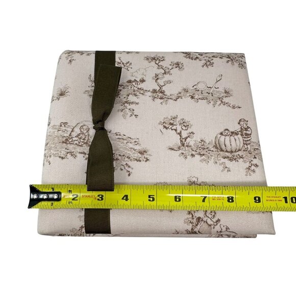 Pink Brown Toile Padded Fabric Photo Album Bow Holds 200 4x6 Photos Gift Baby - Picture 11 of 15